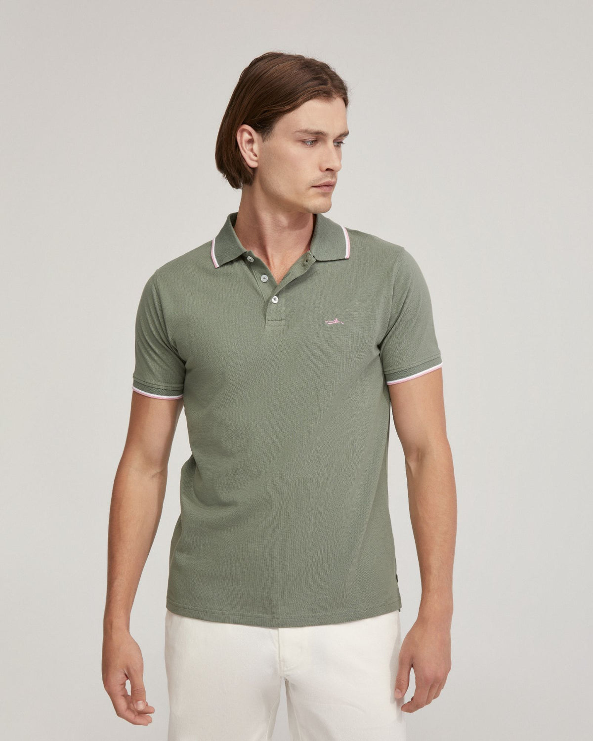 DEREK COTTON PIQUE TIPPING POLO MENS KNITS