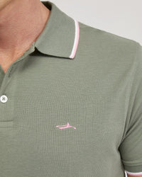 DEREK COTTON PIQUE TIPPING POLO MENS KNITS