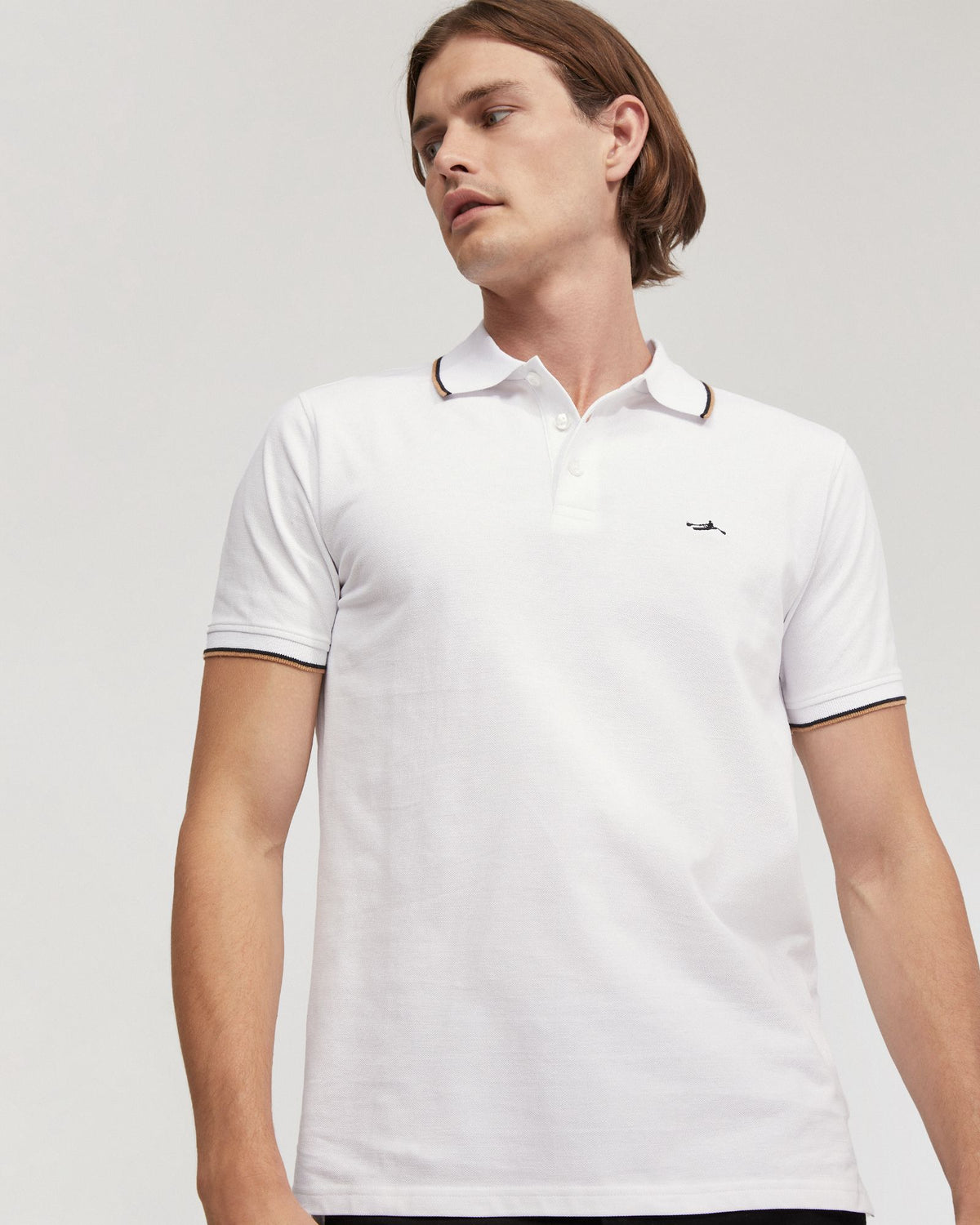 DEREK COTTON PIQUE TIPPING POLO MENS KNITS