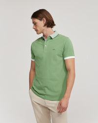 DYLAN STRIPED COLLAR PIQUE POLO MENS KNITS