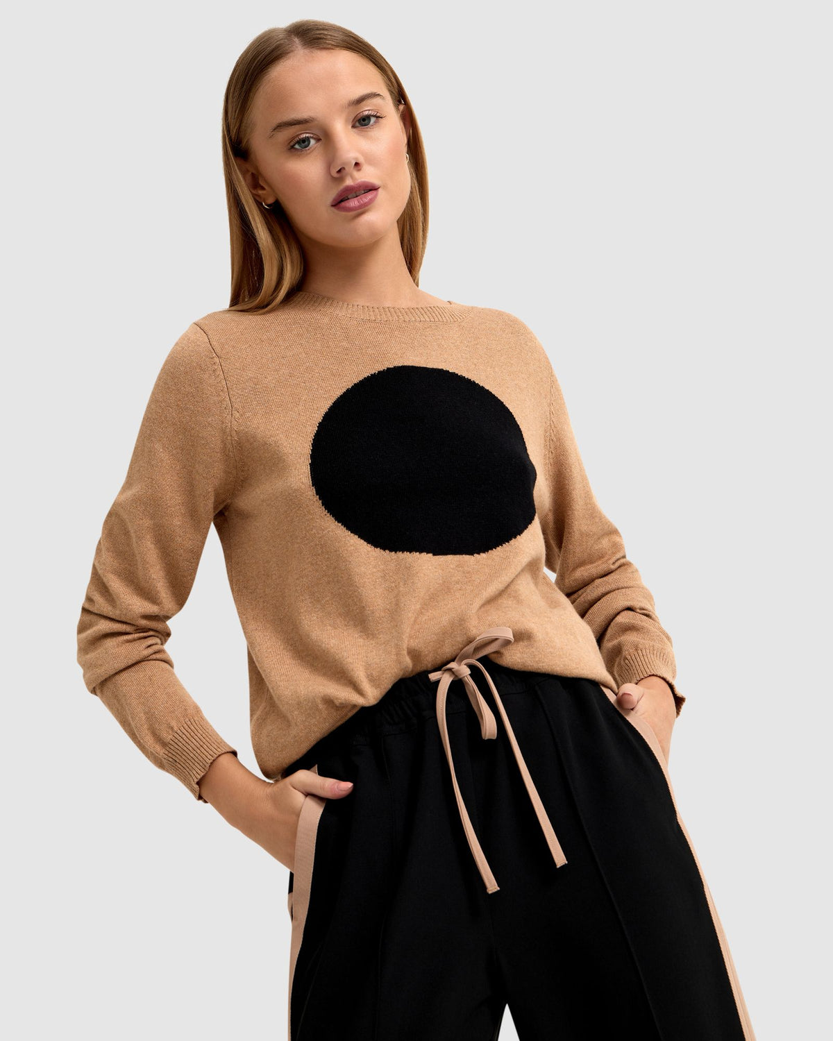 SAFFIE SPOT FRONT KNIT TOP WOMENS KNITWEAR