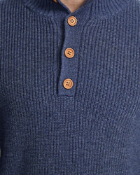 CEDRIC BUTTON COLLAR KNIT TOP MENS KNITWEAR