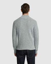 CEDRIC BUTTON COLLAR KNIT TOP MENS KNITWEAR