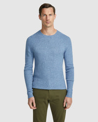 FRANKIE SOFT CREW NECK KNIT TOP MENS KNITWEAR