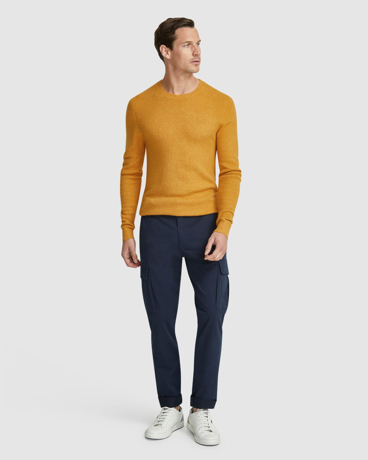 FRANKIE SOFT CREW NECK KNIT TOP MENS KNITWEAR