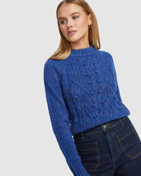 JESSE DONEGAL CABLE KNIT TOP WOMENS KNITWEAR