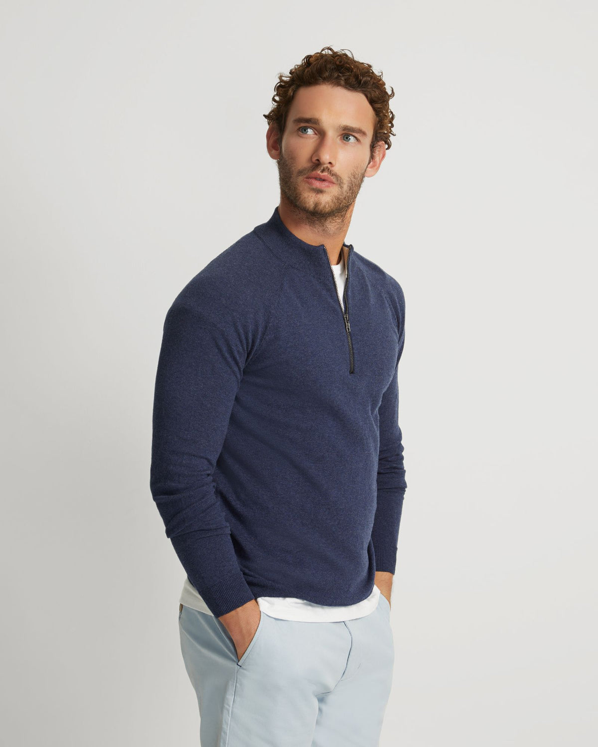 PERRY ZIP COLLAR KNIT TOP - AVAILABLE ~ 1-2 weeks MENS KNITWEAR