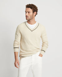 BRUNO CASHMERE BLEND V-NECK TOP - AVAILABLE ~ 1-2 weeks MENS KNITWEAR