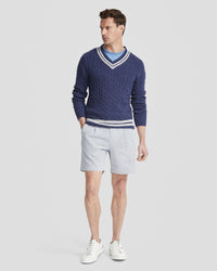 RICHIE CRICKET CABLE KNIT TOP MENS KNITWEAR