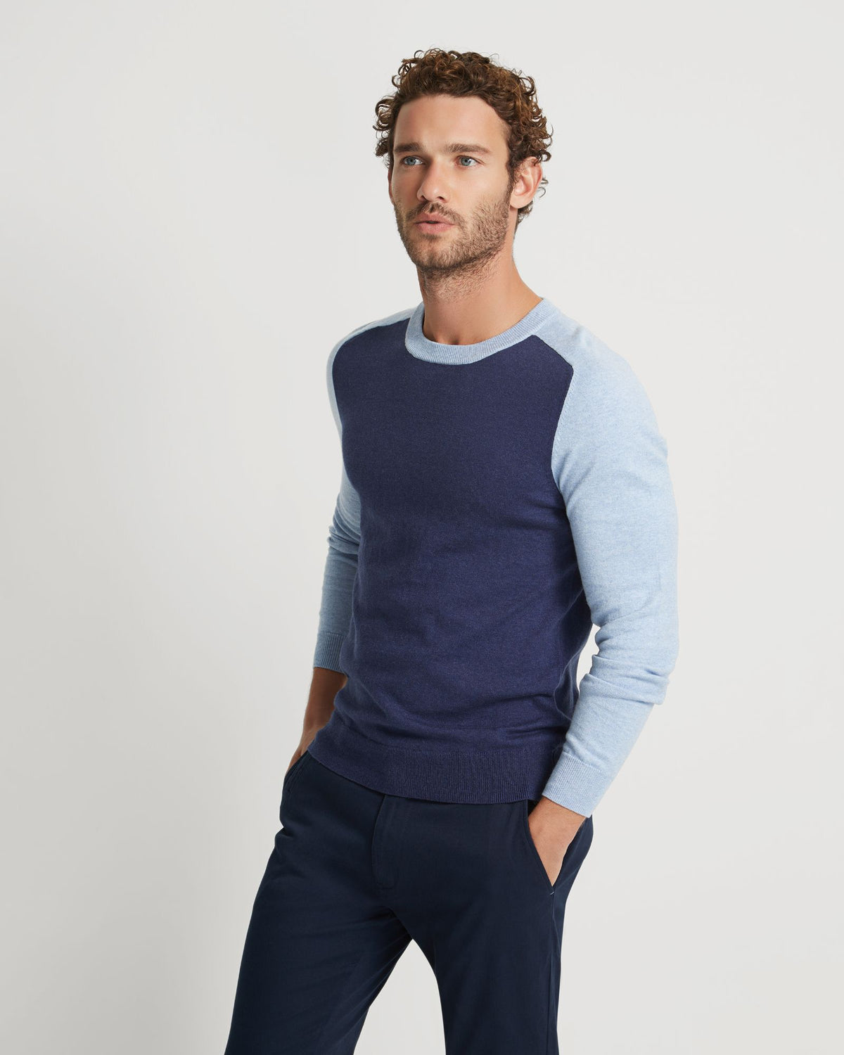 FINN CREW NECK CASHMERE BLEND TOP - AVAILABLE ~ 1-2 weeks MENS KNITWEAR