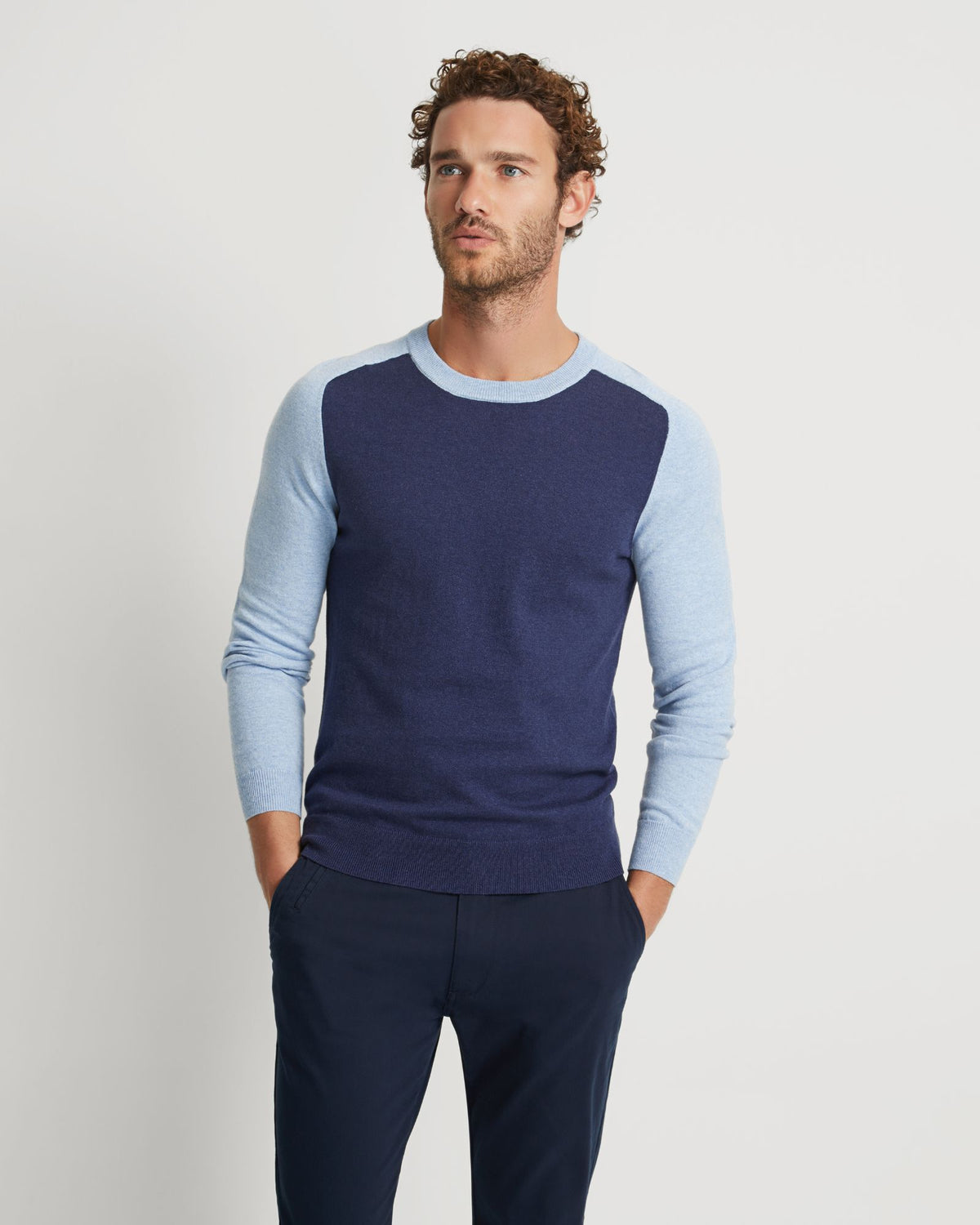 FINN CREW NECK CASHMERE BLEND TOP - AVAILABLE ~ 1-2 weeks MENS KNITWEAR