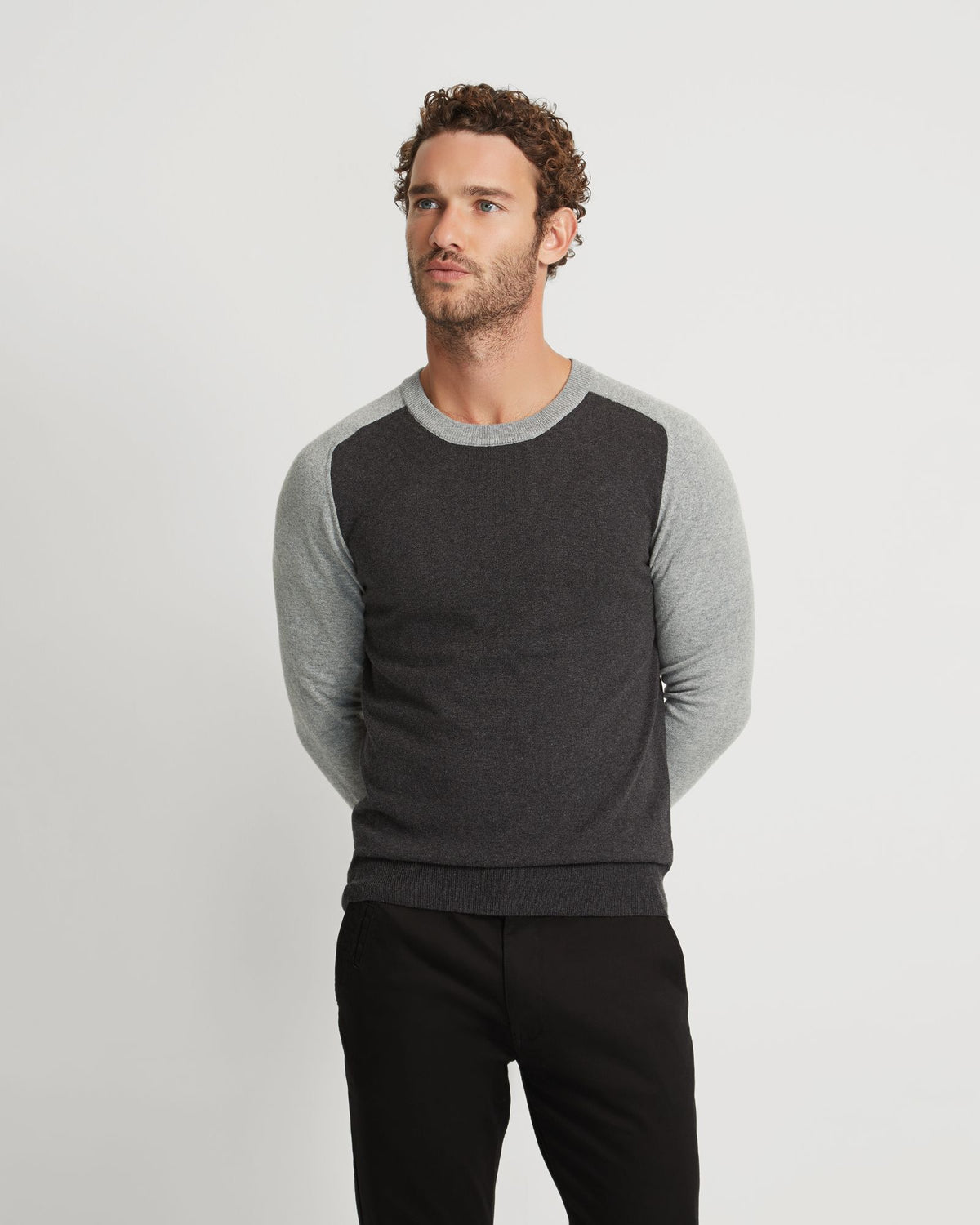 FINN CREW NECK CASHMERE BLEND TOP - AVAILABLE ~ 1-2 weeks MENS KNITWEAR