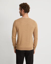 TIPPING V-NECK KNITTED TOP MENS KNITWEAR