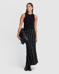 EMILY STRIPED KNIT SKIRT WOMENS SKIRTS