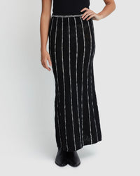 EMILY STRIPED KNIT SKIRT WOMENS SKIRTS