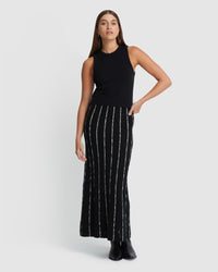 EMILY STRIPED KNIT SKIRT WOMENS SKIRTS