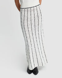 EMILY STRIPED KNIT SKIRT WOMENS SKIRTS