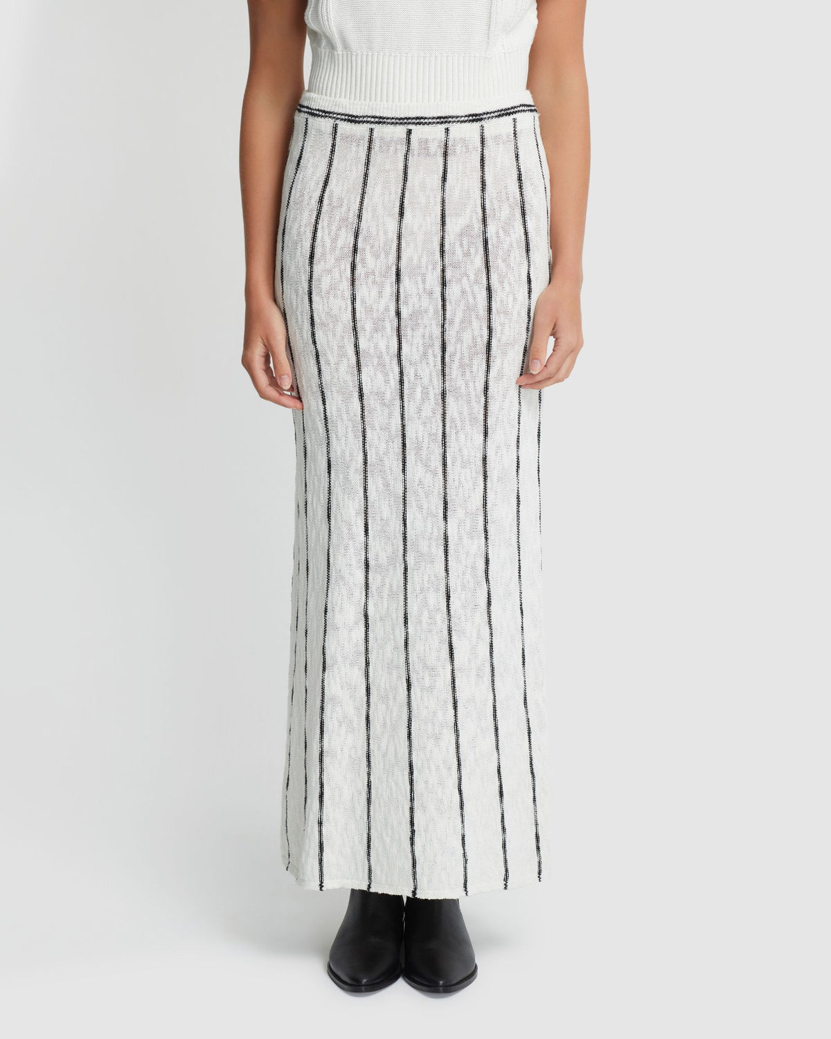 EMILY STRIPED KNIT SKIRT WOMENS SKIRTS