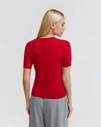 GRACE SHORT SLEEVE CASHMERE BLEND KNIT - AVAILABLE ~ 1-2 weeks WOMENS KNITWEAR