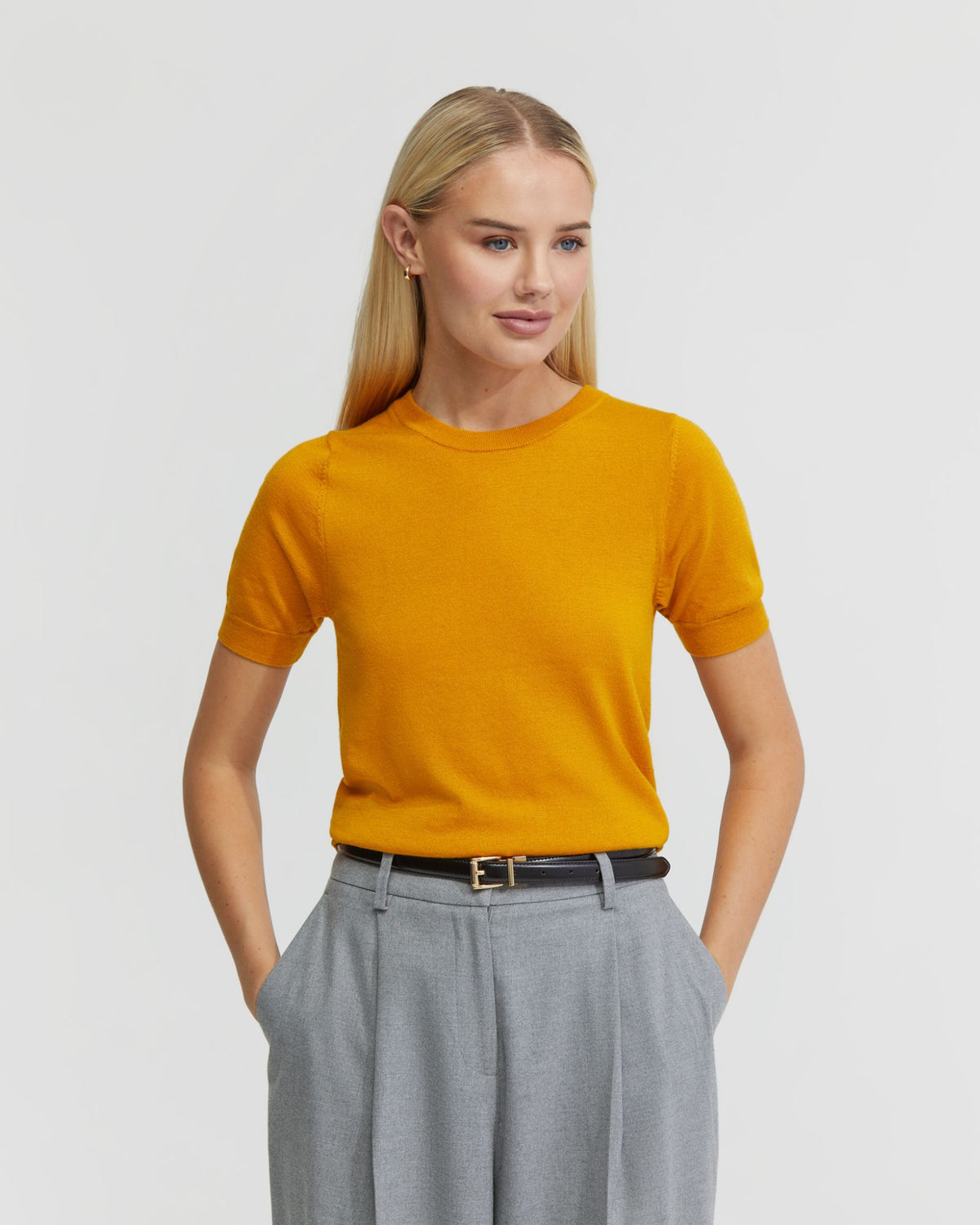 GRACE SHORT SLEEVE CASHMERE BLEND KNIT - AVAILABLE ~ 1-2 weeks WOMENS KNITWEAR