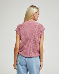 MONICA CABLE KNIT VEST - AVAILABLE ~ 1-2 weeks WOMENS KNITWEAR