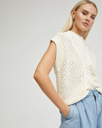 MONICA CABLE KNIT VEST - AVAILABLE ~ 1-2 weeks WOMENS KNITWEAR