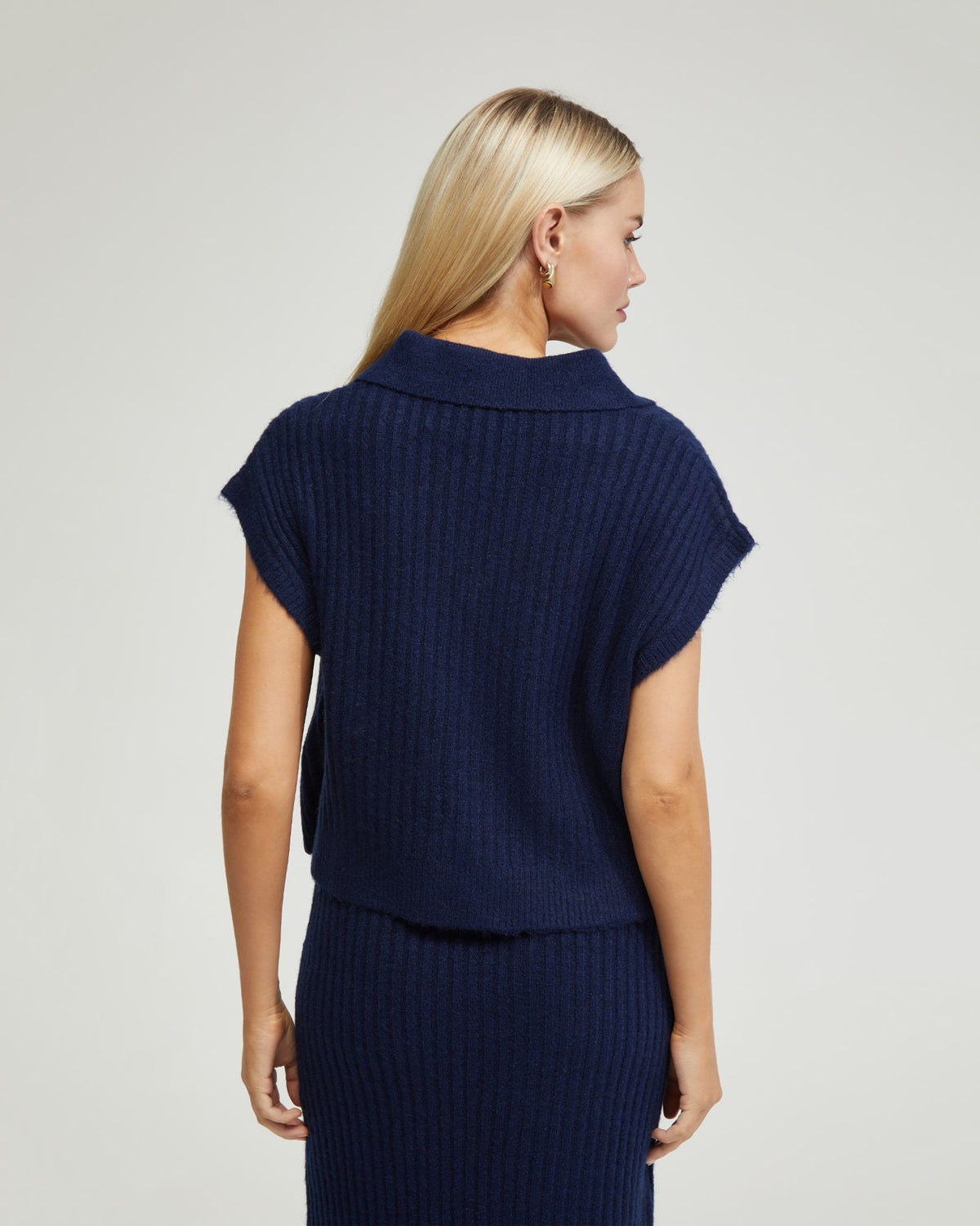 BECCA POLO NECK VEST - AVAILABLE ~ 1-2 weeks WOMENS KNITWEAR