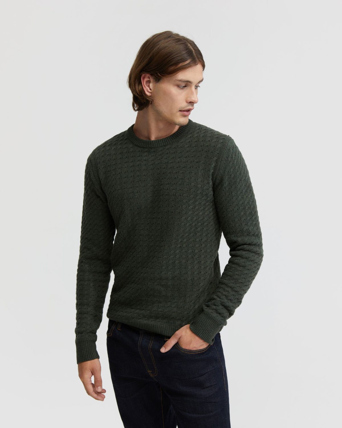 OTTO CABLE KNIT MENS KNITWEAR