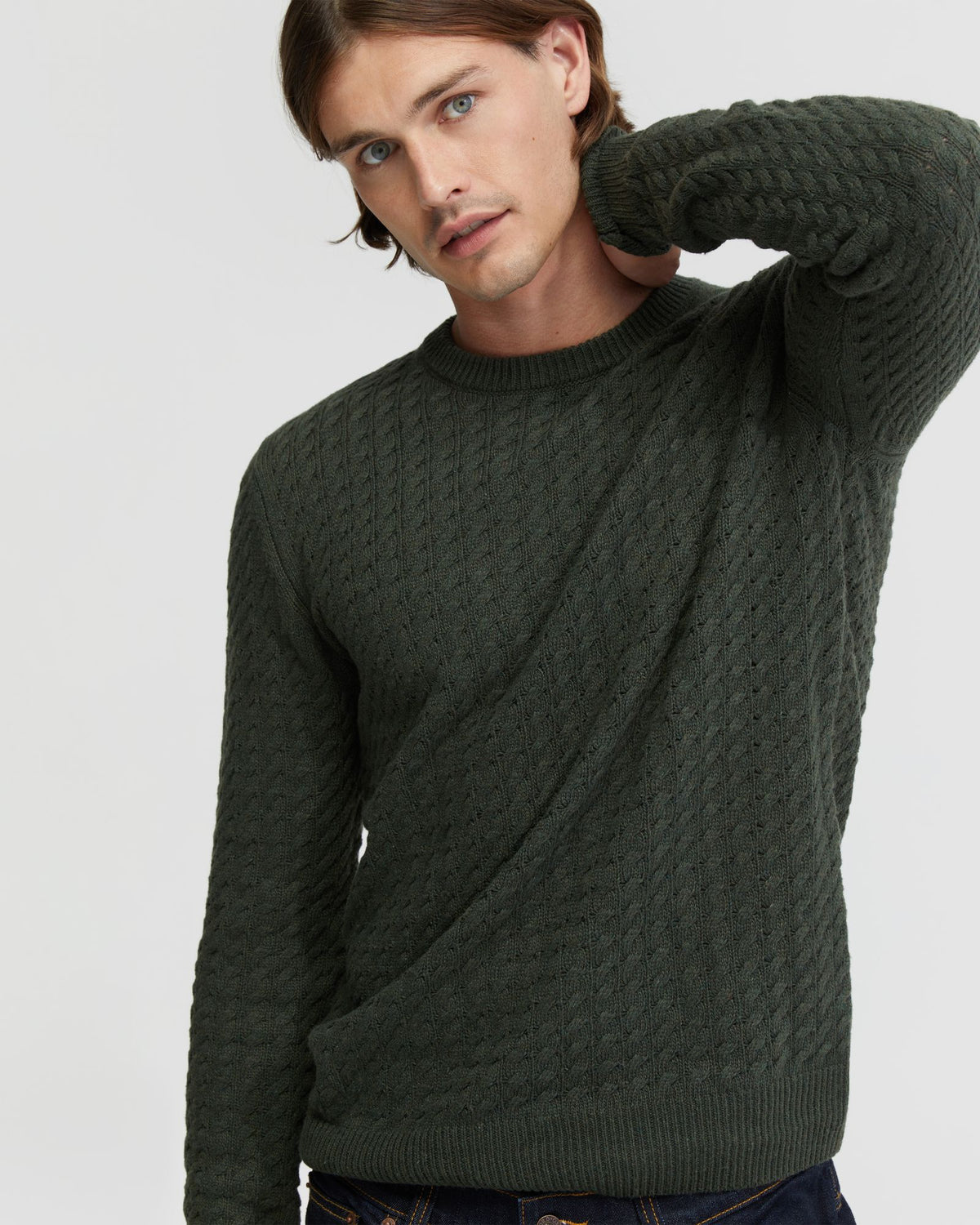 OTTO CABLE KNIT MENS KNITWEAR