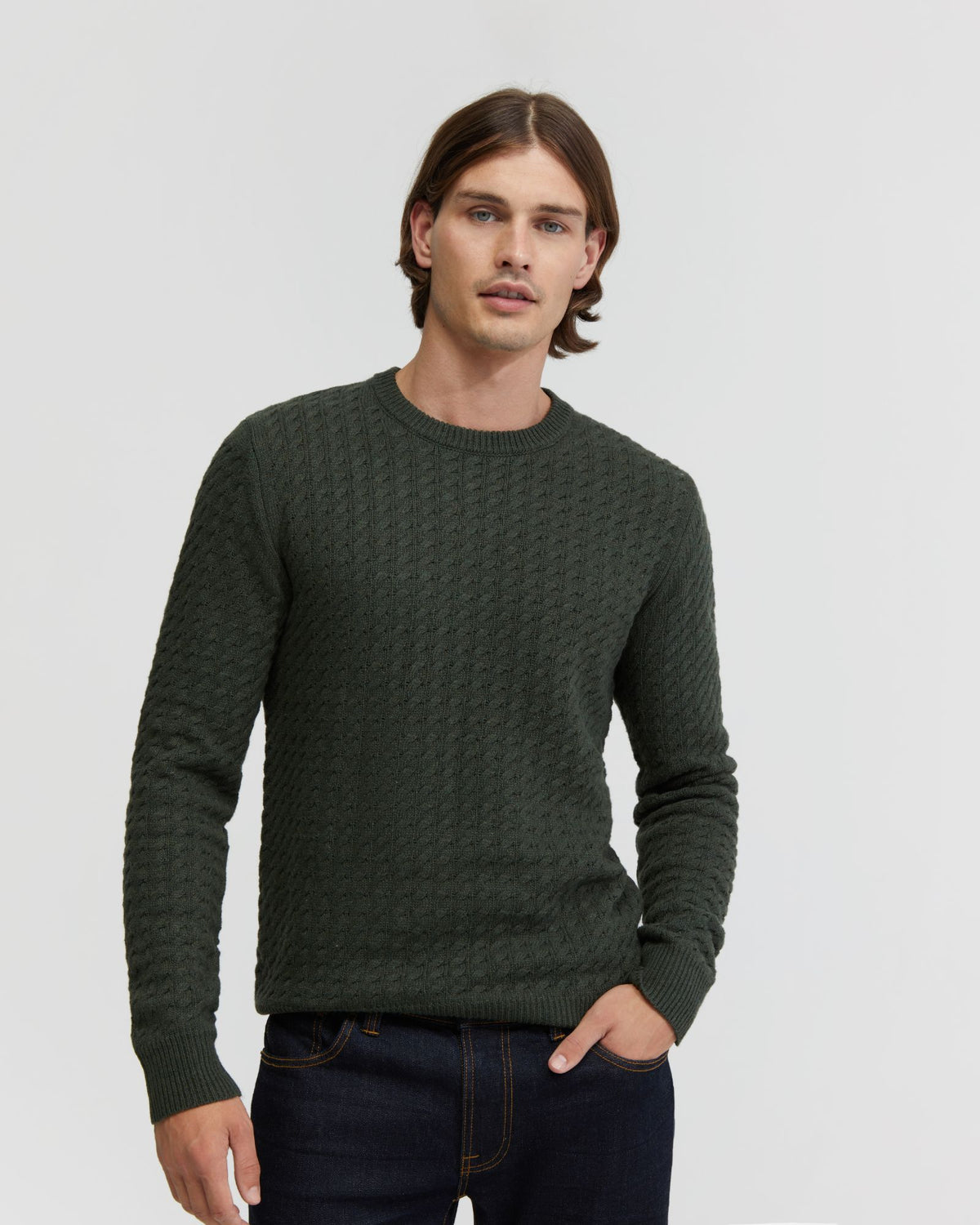 OTTO CABLE KNIT MENS KNITWEAR