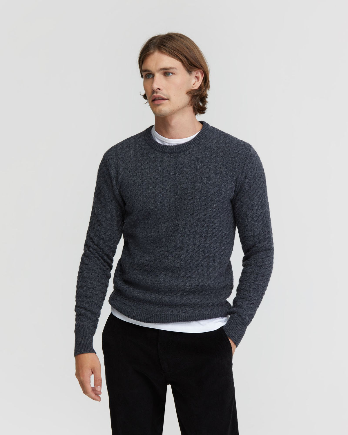 OTTO CABLE KNIT MENS KNITWEAR