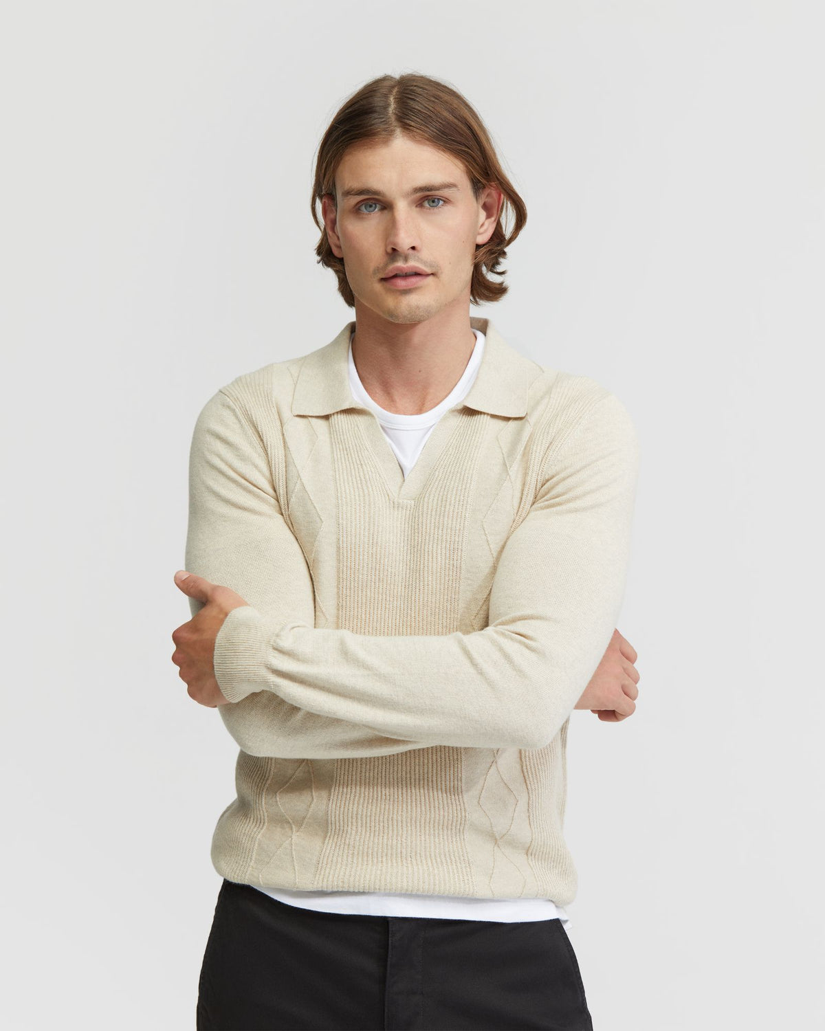 RUFUS POLO COLLAR KNIT MENS KNITWEAR