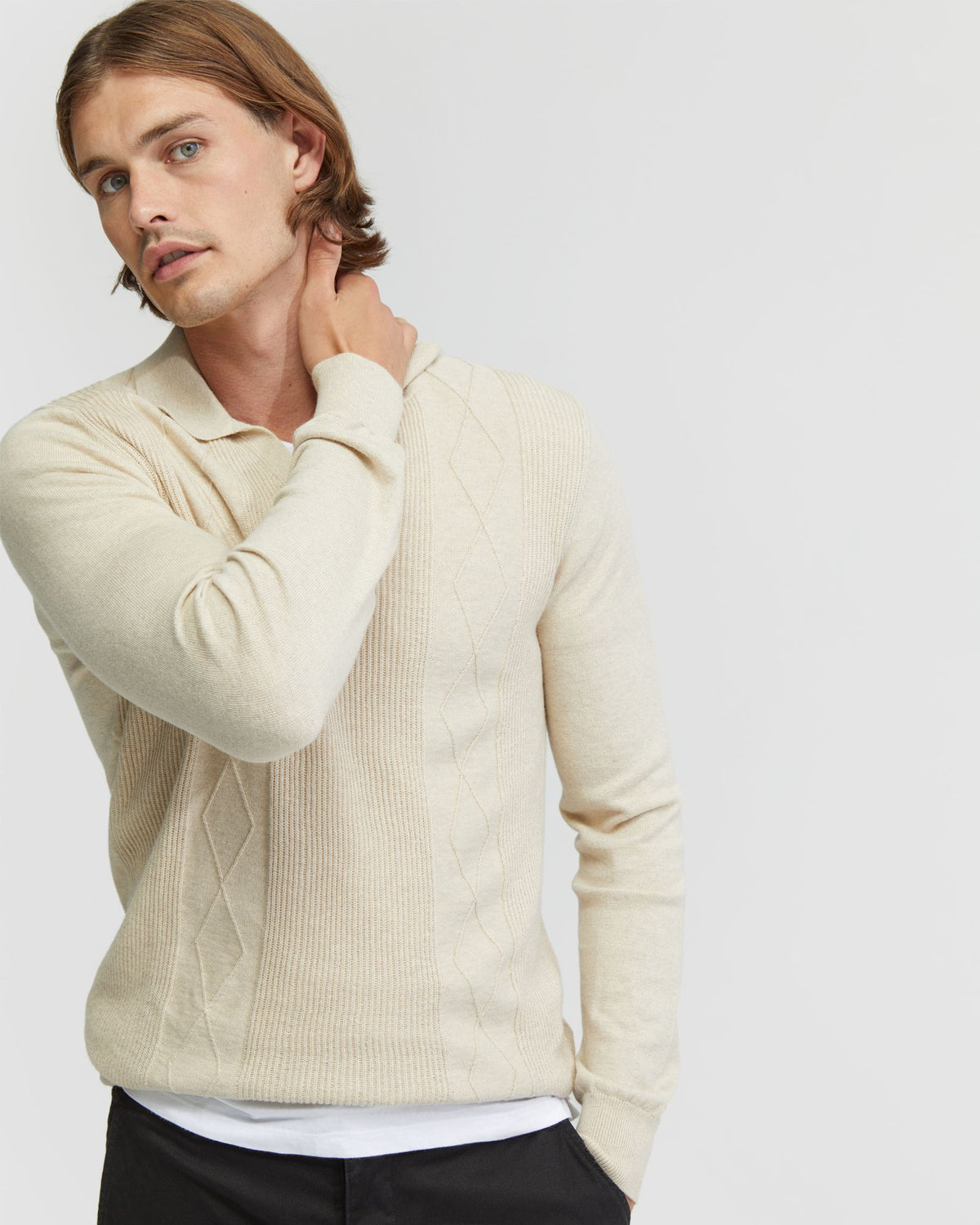 RUFUS POLO COLLAR KNIT MENS KNITWEAR