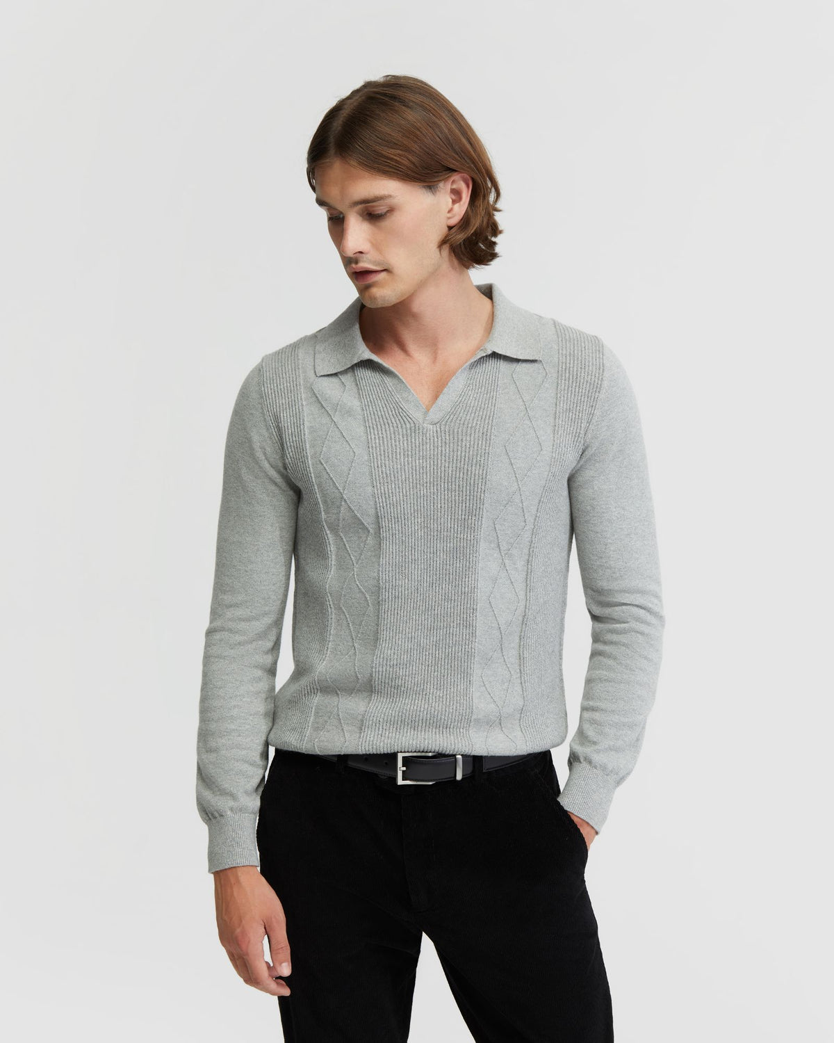 RUFUS POLO COLLAR KNIT MENS KNITWEAR