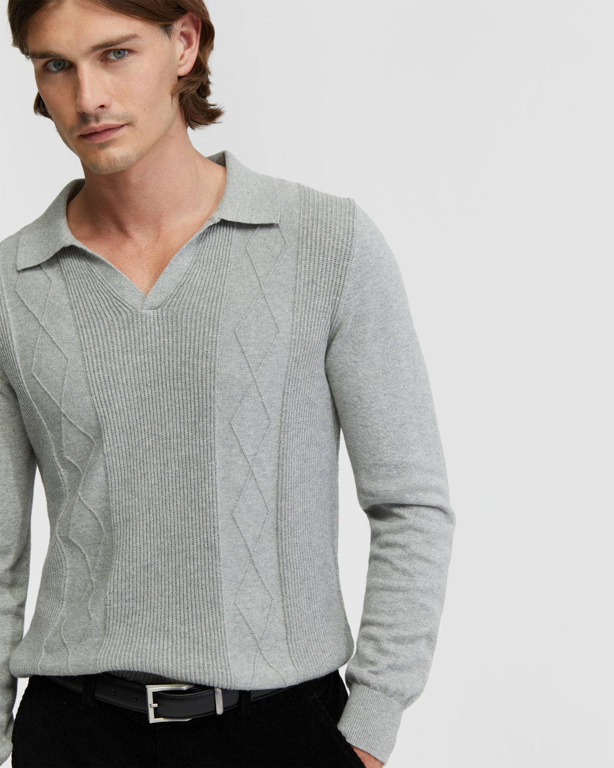 RUFUS POLO COLLAR KNIT MENS KNITWEAR