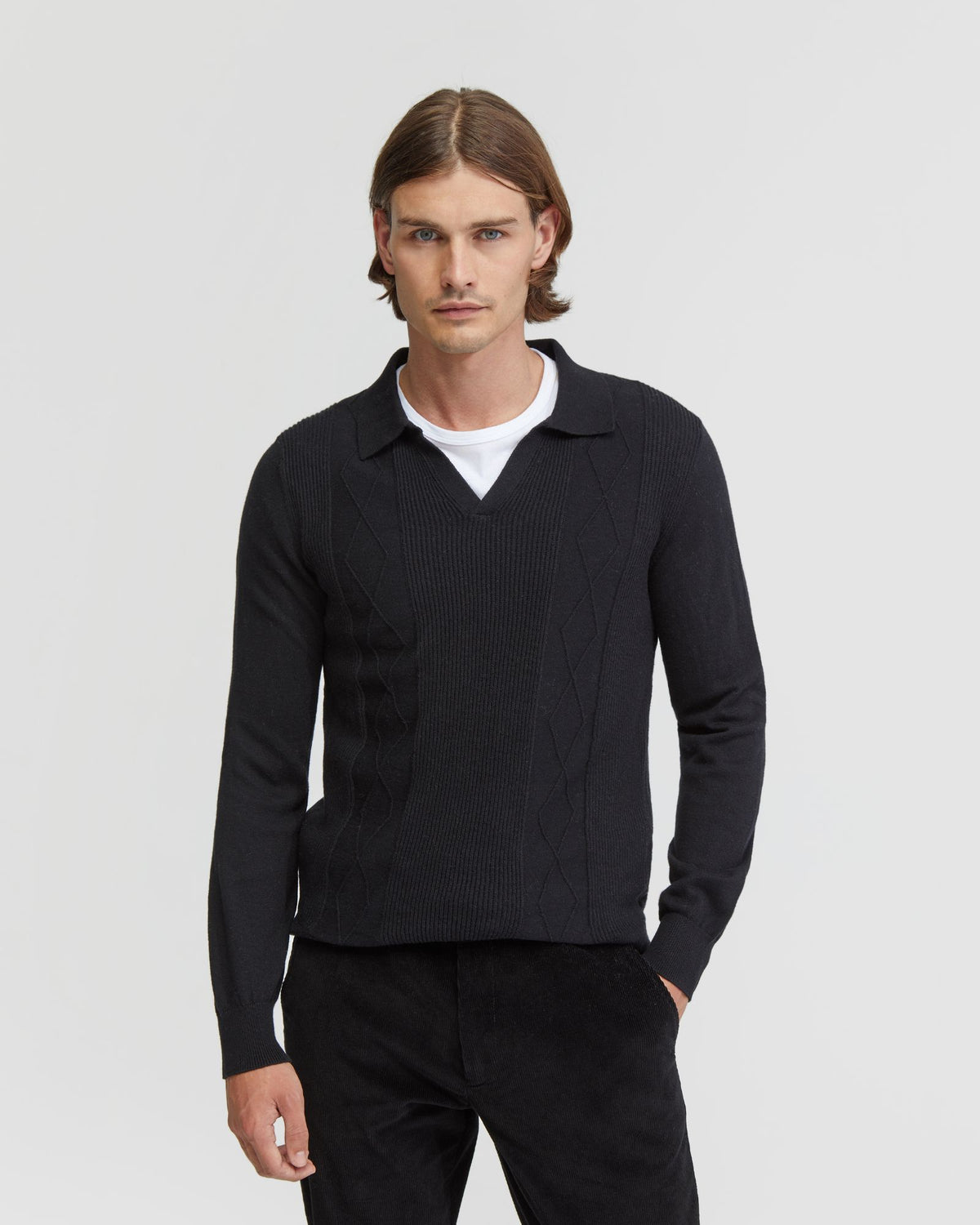 RUFUS POLO COLLAR KNIT MENS KNITWEAR