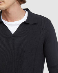 RUFUS POLO COLLAR KNIT MENS KNITWEAR