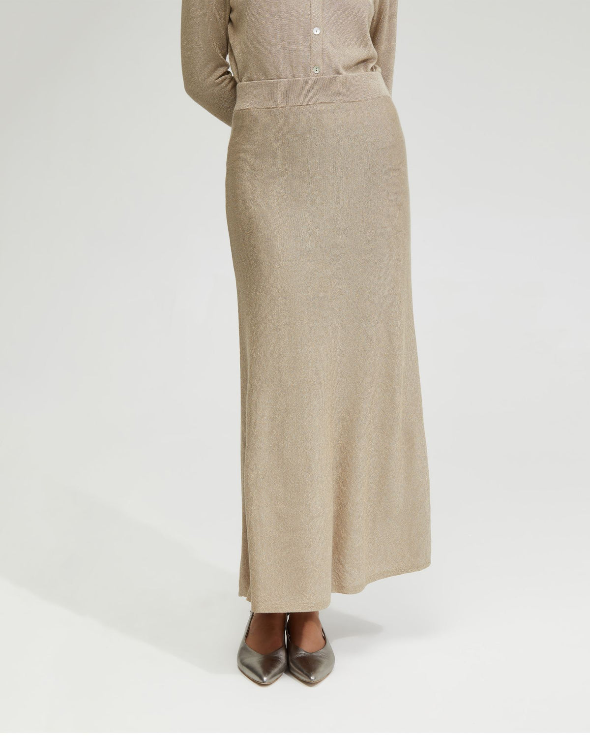 ELKE KNITTED METALLIC SKIRT - AVAILABLE ~ 1-2 weeks WOMENS SKIRTS