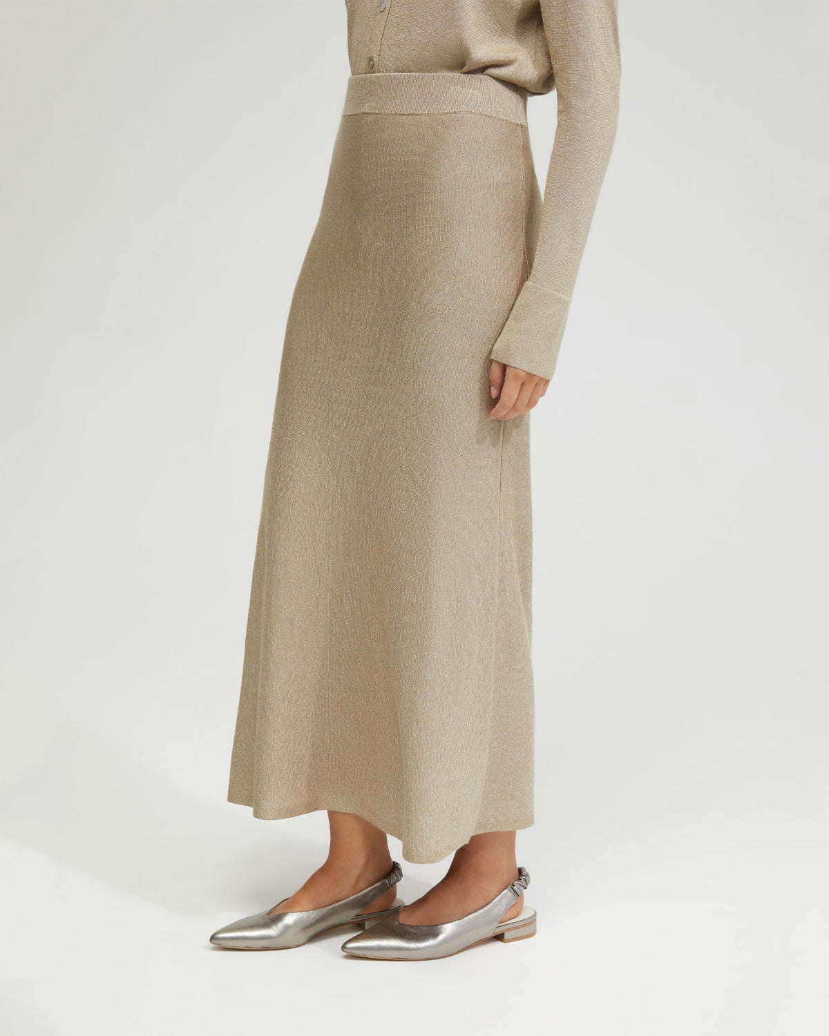 ELKE KNITTED METALLIC SKIRT - AVAILABLE ~ 1-2 weeks WOMENS SKIRTS