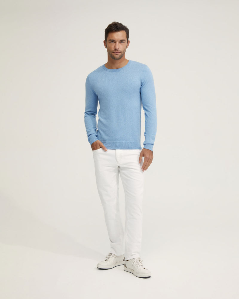 BASIC CREW NECK CASHMERE BLEND TOP MENS KNITWEAR