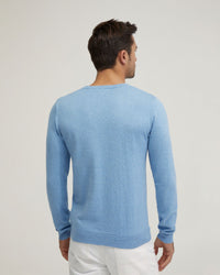 BASIC CREW NECK CASHMERE BLEND TOP MENS KNITWEAR