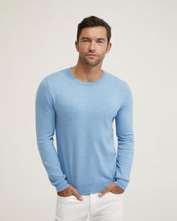 BASIC CREW NECK CASHMERE BLEND TOP MENS KNITWEAR