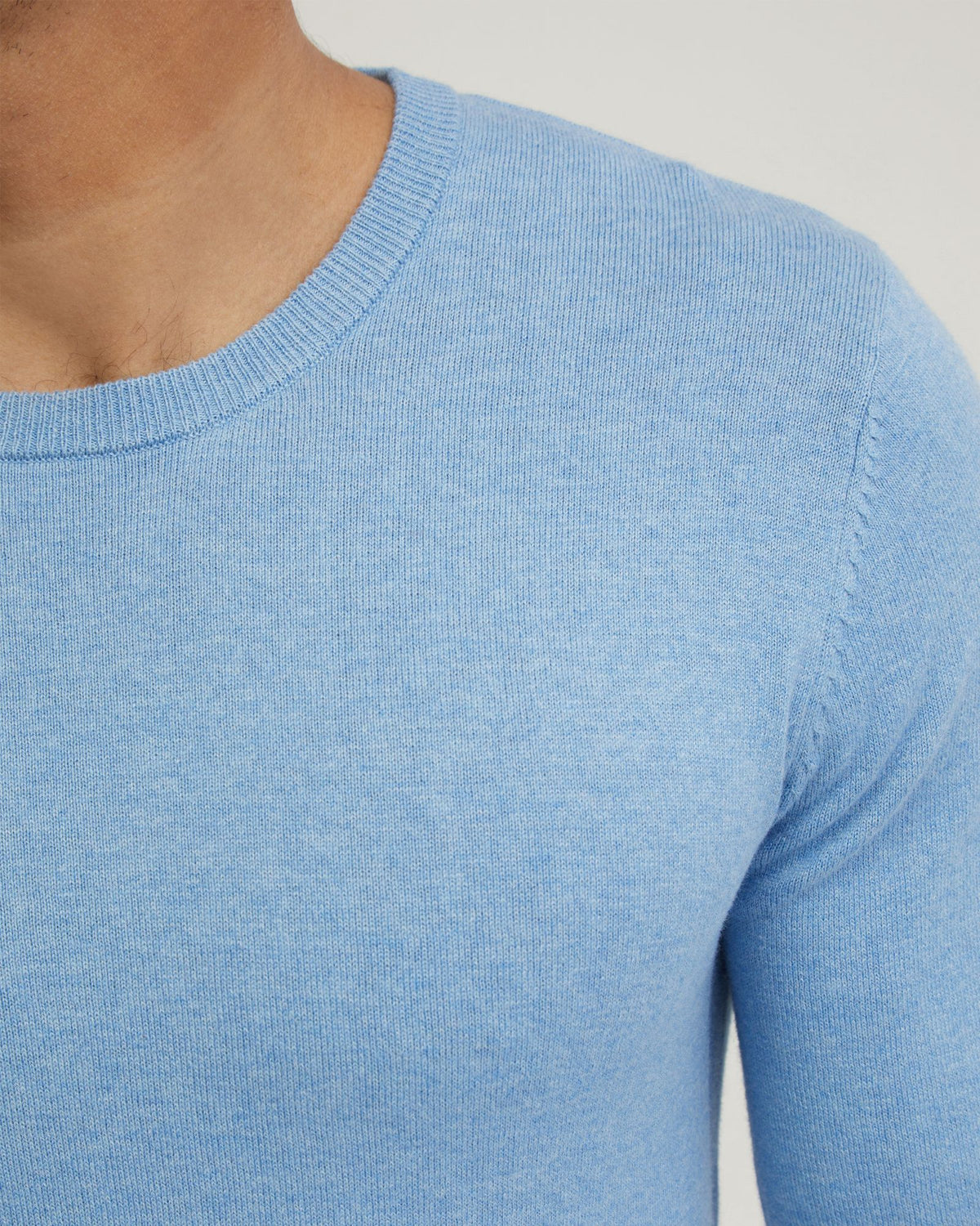 BASIC CREW NECK CASHMERE BLEND TOP MENS KNITWEAR