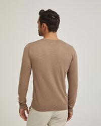 BASIC CREW NECK CASHMERE BLEND TOP MENS KNITWEAR