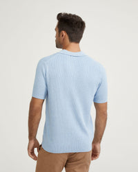 DALE COTTON KNITTED POLO MENS KNITWEAR