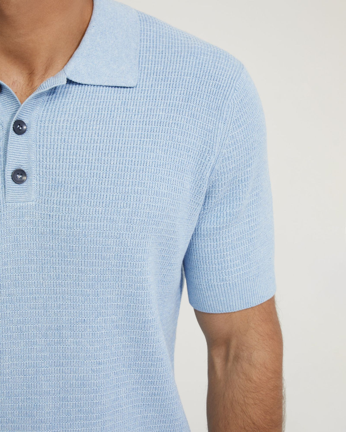 DALE COTTON KNITTED POLO MENS KNITWEAR