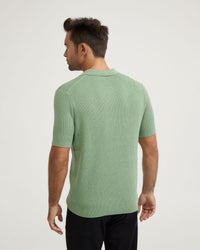 DALE COTTON KNITTED POLO MENS KNITWEAR