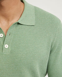 DALE COTTON KNITTED POLO MENS KNITWEAR