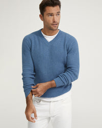 KANE COTTON RIB V-NECK KNIT MENS KNITWEAR