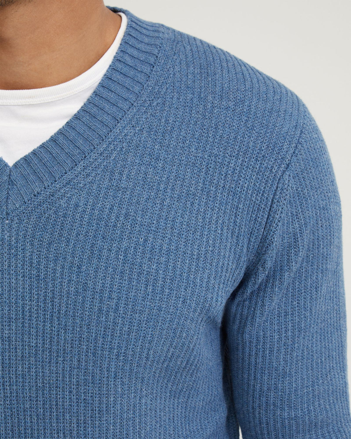 KANE COTTON RIB V-NECK KNIT MENS KNITWEAR